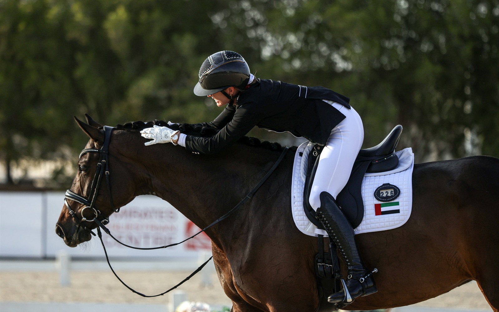 Natalie Lankester riding in an authorised Vainqueur archive photograph