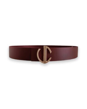 Vainqueur Cheval Brown Leather Belt with Gold Metal Buckle