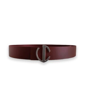 Vainqueur Cheval Brown Leather Belt with Silver Metal Buckle